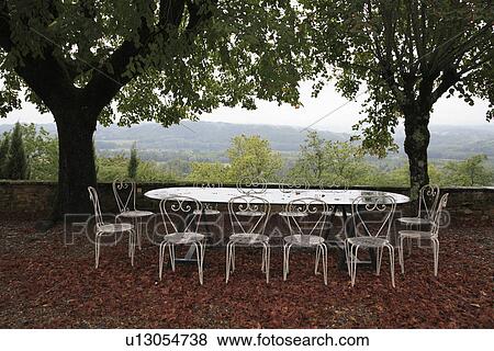 country, view, furniture, garden, table, chairs View Large Photo Image Stock Photo - country, view, furniture, garden, table, chairs. Fotosearch