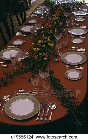 crockery, interior, settings, diningrooms, cutlery View Large Photo Image Picture - crockery, interior, settings, diningrooms, cutlery. Fotosearch