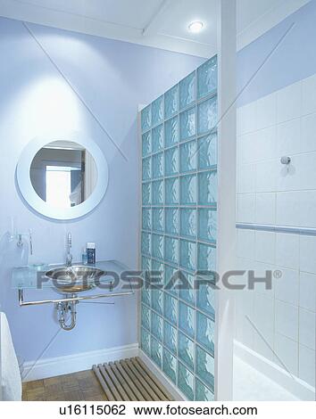 fixed, basin, walls, glass brick, lighting, interiors View Large Photo Image Stock Image - fixed, basin, walls, glass brick, lighting, interiors. Fotosearch