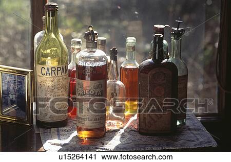 Stock Image - food, bottle, alcohol, drink. Fotosearch