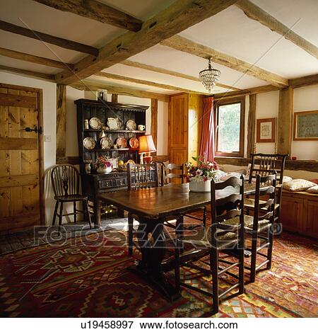 furniture, interior, traditional, diningrooms, interiors, chairs View Large Photo Image Stock Photo - furniture, interior, traditional, diningrooms, interiors, chairs. Fotosearch