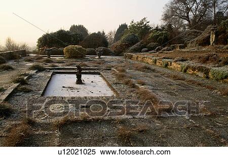 Garden pond in winter View Large Photo Image Stock Photography - Garden pond in winter. Fotosearch