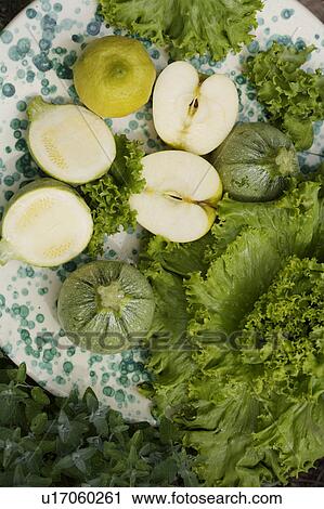 Stock Image - green, outside, still-life, fruit, food. Fotosearch