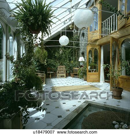 houseplants, interior, conservatory, conservatories, architectural View Large Photo Image Stock Photo - houseplants, interior, conservatory, conservatories, architectural. Fotosearch