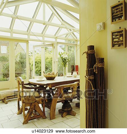 interior, wood chairs, furniture, extensions, town, general, conservatories, diningroom View Large Photo Image Stock Photo - interior, wood chairs, furniture, extensions, town, general, conservatories, diningroom. Fotosearch