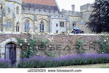 Large castellated country house with walled garden View Large Photo Image Picture - Large castellated country house with walled garden. Fotosearch