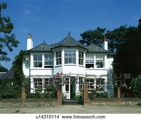 Large white Edwardian house View Large Photo Image Picture - Large white Edwardian house. Fotosearch