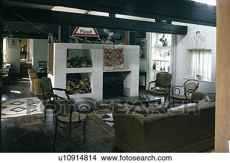 Picture - Living room in converted watermill. Fotosearch