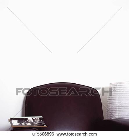 Stock Photograph - Modern brown leather armchair. Fotosearch
