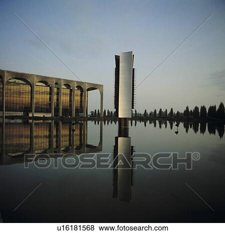 Modern sculpture in large lake in Porcinai garden View Large Photo Image Stock Photo - Modern sculpture in large lake in Porcinai garden. Fotosearch