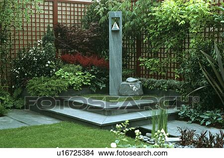 Modern sculpture in town garden View Large Photo Image Picture - Modern sculpture in town garden. Fotosearch