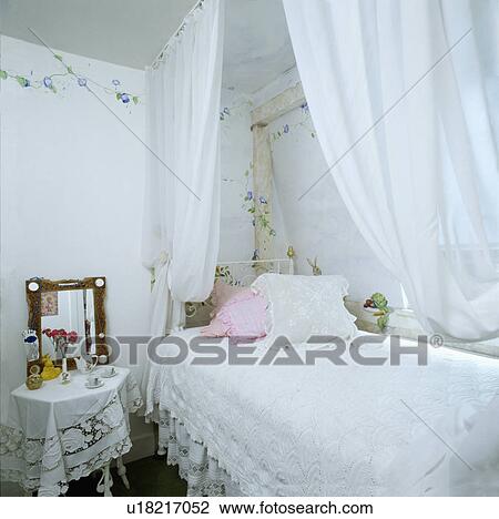 Stock Image - paint effects, interior, mural, lace, sheers. Fotosearch