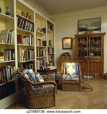 Parquet floor in traditional living room with wicker armchairs View Large Photo Image Stock Photograph - Parquet floor in traditional living room with wicker armchairs. Fotosearch