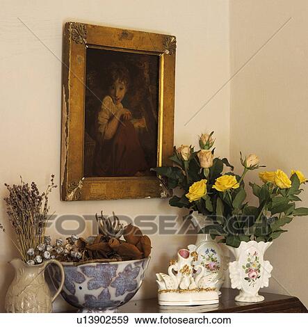 Picture on wall in traditional living room View Large Photo Image Stock Photo - Picture on wall in traditional living room. Fotosearch