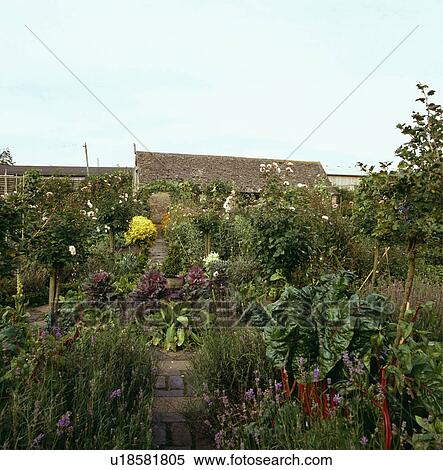 Potager garden in large country garden in summer View Large Photo Image Stock Photography - Potager garden in large country garden in summer. Fotosearch