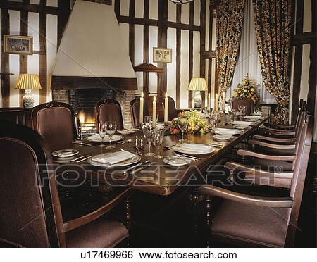 restaurant, interior, traditional, diningroom, hotel View Large Photo Image Stock Photograph - restaurant, interior, traditional, diningroom, hotel. Fotosearch