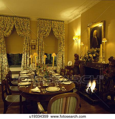 Stock Photo - soft-furnishings, interior, curtain, blind, settings, fixed. Fotosearch