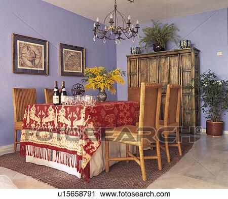 Spanish Diningroom with Wine and Glasses View Large Photo Image Stock Image - Spanish Diningroom with Wine and Glasses. Fotosearch