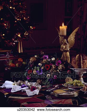 Still-life Christmas angel candelholder and decorations View Large Photo Image Stock Image - Still-life Christmas angel candelholder and decorations. Fotosearch