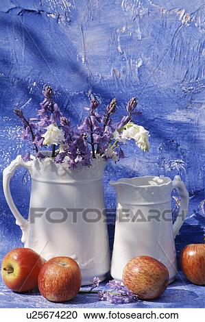 Still-Life of white jugs View Large Photo Image Stock Image - Still-Life of white jugs. Fotosearch