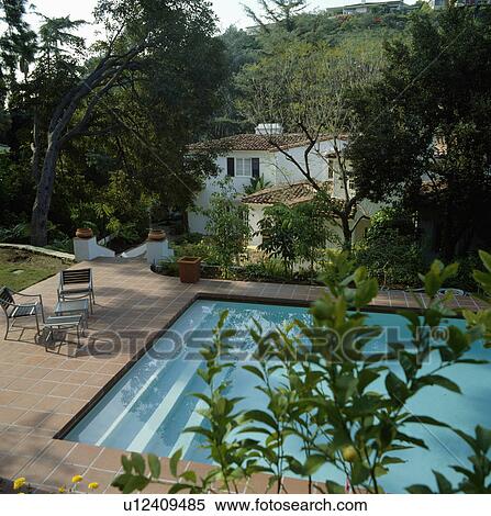 Swimming pool and traditional white house in Provence View Large Photo Image Stock Photography - Swimming pool and traditional white house in Provence. Fotosearch