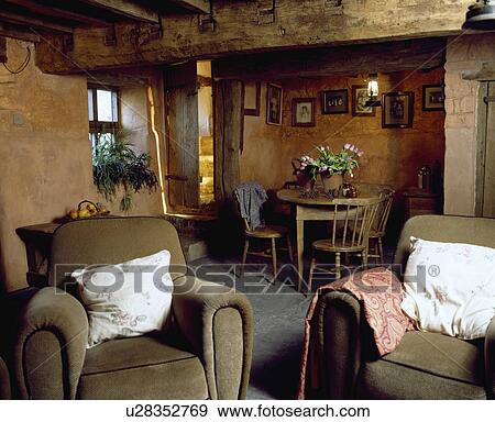 Traditional cottage livingroom View Large Photo Image Stock Photo - Traditional cottage livingroom . Fotosearch