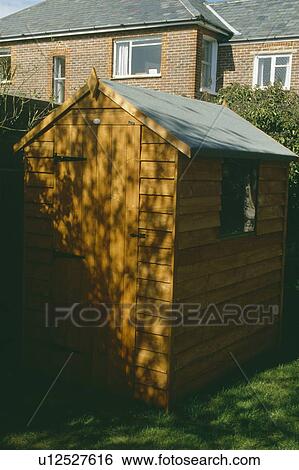 Traditional wooden garden shed View Large Photo Image Stock Photograph - Traditional wooden garden shed. Fotosearch
