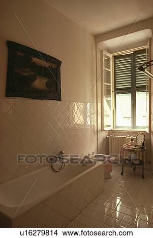 White Tiles To Dado Height Above Bath In Traditional White