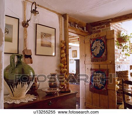 wood door, interior, cottage, diningroom View Large Photo Image Stock Photography - wood door, interior, cottage, diningroom . Fotosearch