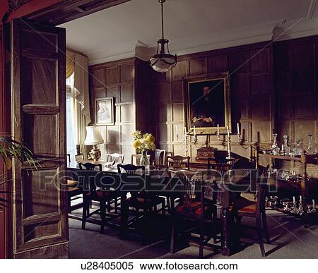 wood panelling, interior, traditional, tables, furniture, pictures View Large Photo Image Stock Photography - wood panelling, interior, traditional, tables, furniture, pictures. Fotosearch