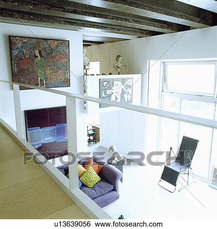 Aerial view of modern city living room View Large Photo Image Stock Photograph - Aerial view of modern city living room. Fotosearch