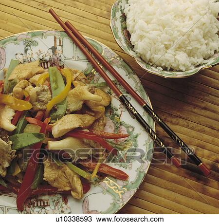 Stock Image - chinese, rice, stirfry, food. Fotosearch