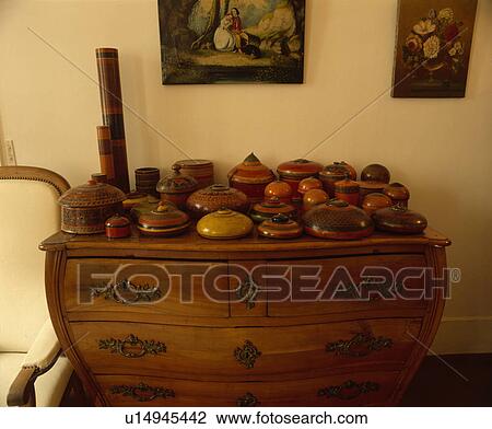 Close-up of antique wooden boxes on chest-of-drawers View Large Photo Image Stock Image - Close-up of antique wooden boxes on chest-of-drawers. Fotosearch