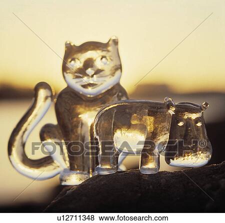 Close-up of glass animal ornaments View Large Photo Image Stock Photo - Close-up of glass animal ornaments. Fotosearch