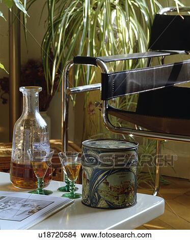 Picture - Close-up of glass decanter and wineglasses. Fotosearch