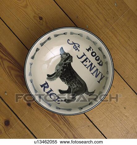 Close-up of Matthew Rice pottery dog bowl View Large Photo Image Stock Photography - Close-up of Matthew Rice pottery dog bowl. Fotosearch