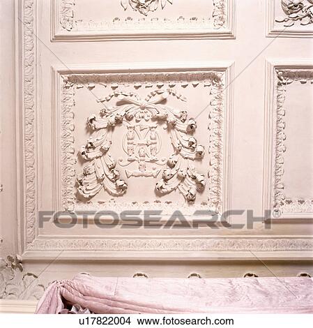 Close-up of ornate plasterwork on ceiling View Large Photo Image Picture - Close-up of ornate plasterwork on ceiling. Fotosearch