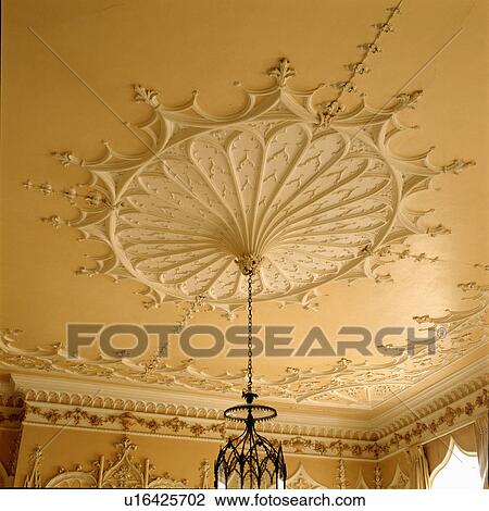 Close-up of ornate plasterwork on Gothic ceiling View Large Photo Image Stock Image - Close-up of ornate plasterwork on Gothic ceiling. Fotosearch