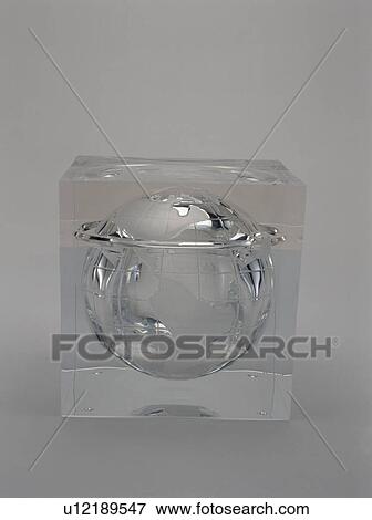 Close-up of Planet Earth glass ice bucket View Large Photo Image Stock Photo - Close-up of Planet Earth glass ice bucket. Fotosearch