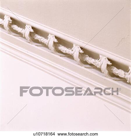 Close-up of plasterwork cornice View Large Photo Image Picture - Close-up of plasterwork cornice. Fotosearch