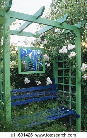 Close-up of stained glass picture in the garden View Large Photo Image Stock Photograph - Close-up of stained glass picture in the garden. Fotosearch