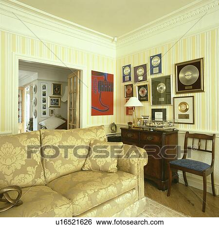 Cream sofa in traditional living room View Large Photo Image Stock Photograph - Cream sofa in traditional living room. Fotosearch