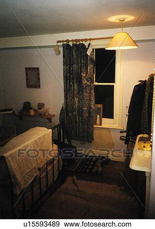 Stock Photo - Dilapidated bedroom before renovation. Fotosearch