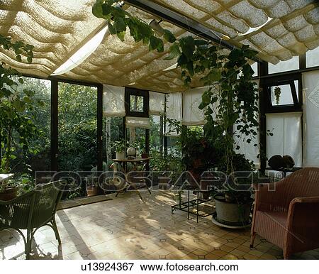 extension, interior, traditional, view, blind, conservatory View Large Photo Image Stock Photo - extension, interior, traditional, view, blind, conservatory. Fotosearch