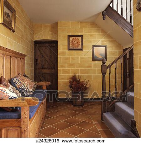 Stock Photograph - furniture, interior, bench, traditional. Fotosearch