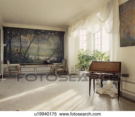 Stock Photography - Grand Interior Room with Sunlight through Windows.. Fotosearch