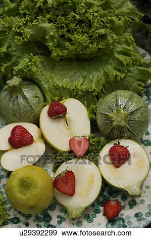 Stock Photo - green, outside, still-life, fruit, food. Fotosearch