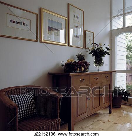 Hallway with wooden sideboard and floors View Large Photo Image Stock Photograph - Hallway with wooden sideboard and floors. Fotosearch