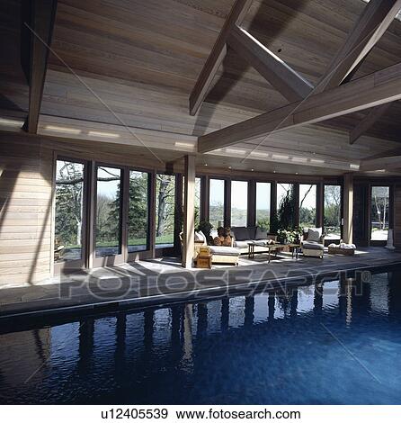 Stock Photo - Indoor swimming pool in country house. Fotosearch