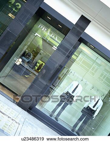 Stock Photo - london, shops, outside, prada, commercial. Fotosearch